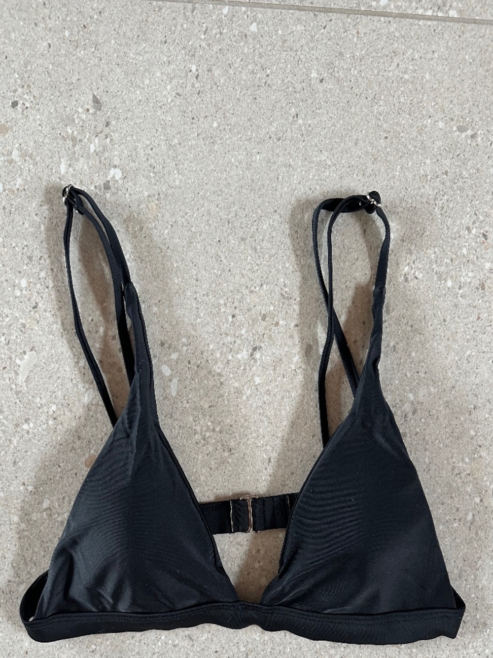 LADIES TRIANGLE BIKINI SWIM TOP BLACK LARGE